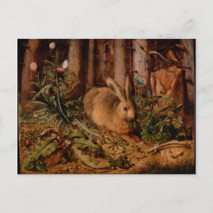 Postal Pintura europea para el año de conejo 2023