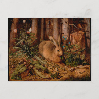 Postal Pintura europea para el año de conejo 2023