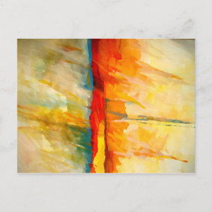Postal Pintura expresionista abstracta moderna
