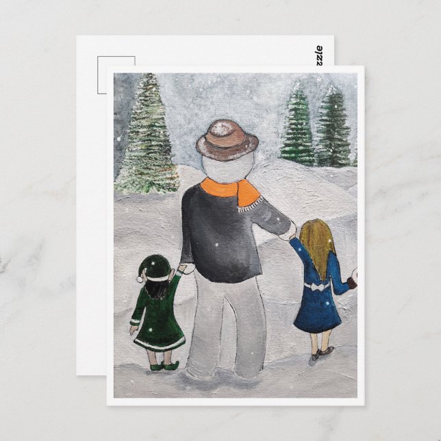 Postal Pintura festiva de amigos de Alfred Fox colecciona (Anverso / Reverso)