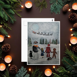 Postal Pintura festiva de amigos de Alfred Fox colecciona