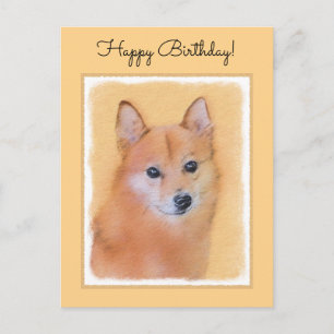 Postal Pintura finlandesa de Spitz - Arte de perro origin