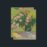 Postal Pintura floral de Vincent Van Gogh Oleander<br><div class="desc">Este cuadro de Vincent Van Gogh es un jarrón de flores de adelfa. Van Gogh la pintó en agosto de 1888. Los comandantes eran alegres flores de vida para Van Gogh, y en su tarima muestra las flores que llenan una jarra de mayólica que usaba para sus vidas fijas hechas...</div>