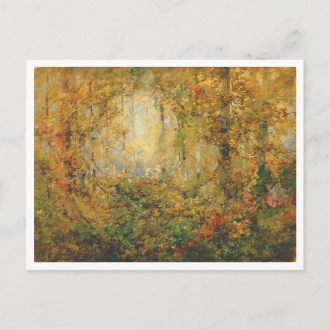 Postal Pintura forestal "Autumn Tangle" (Anverso)