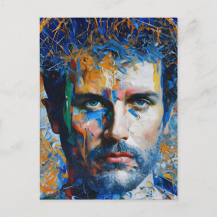 Postal Pintura generada por IA de un hombre