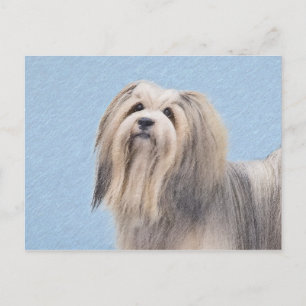 Postal Pintura Havanesa (plateada) - Arte de Perro Origin