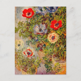 Postal Pintura impresionista floral - Claude Monet