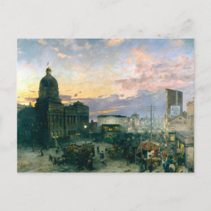 Postal Pintura Indianapolis Indiana de Washington Street
