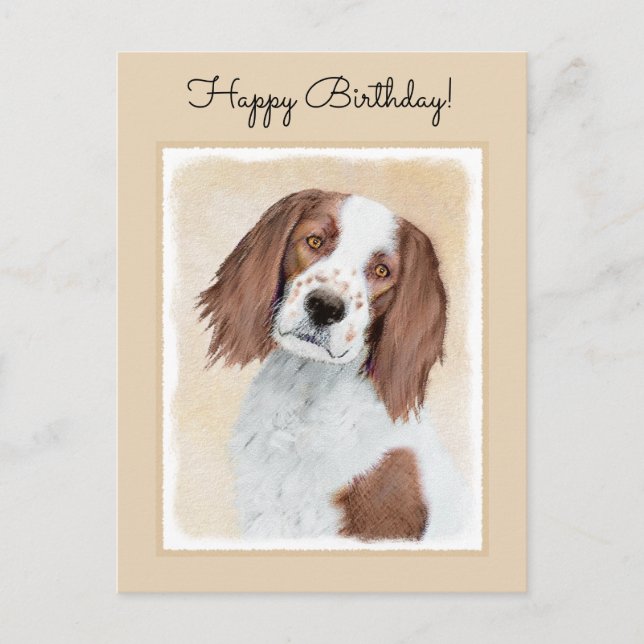 Postal Pintura irlandesa de estilo rojo y blanco - Arte o (Anverso)