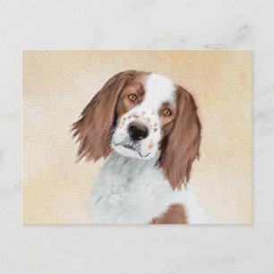 Postal Pintura irlandesa de estilo rojo y blanco - Arte o