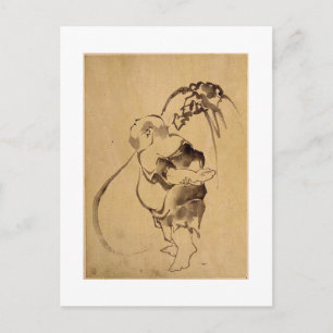 Postal Pintura japonesa antigua, alrededor del siglo XIX.