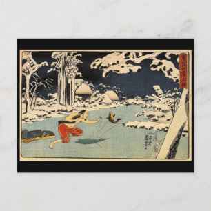 Postal Pintura japonesa c. Años 1800