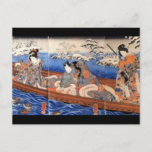 Postal Pintura japonesa c. Años 1800