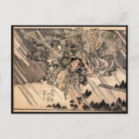 Pintura japonesa de Samurai c. Años 1800