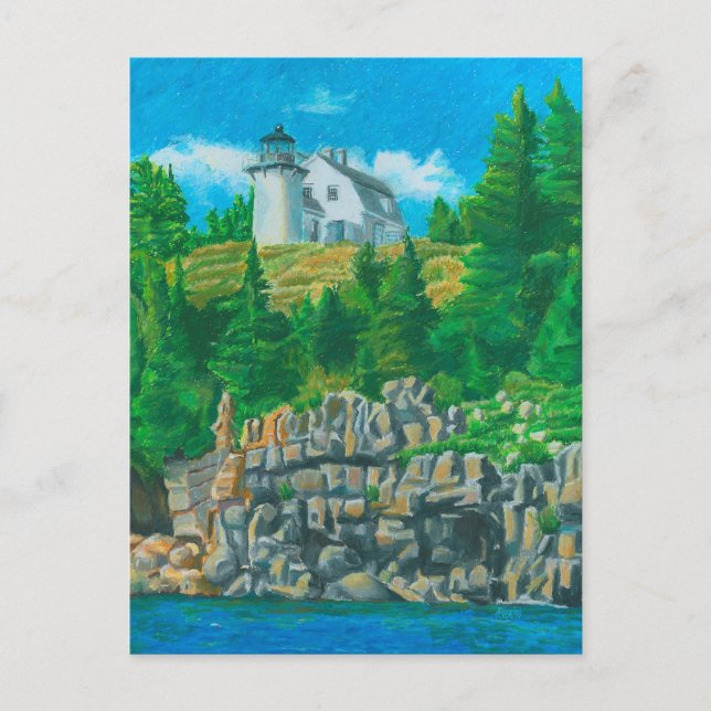 Postal Pintura ligera de la isla del oso (Anverso)