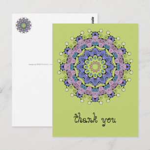 Postal Pintura manual de Mandala Clock Face 2