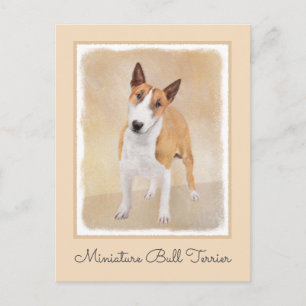 Postal Pintura Miniatura de Bull Terrier - Cute Original
