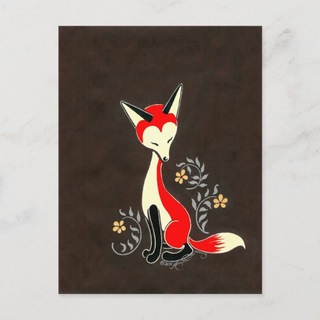 Postal Pintura moderna de Artsy Fox (Anverso)
