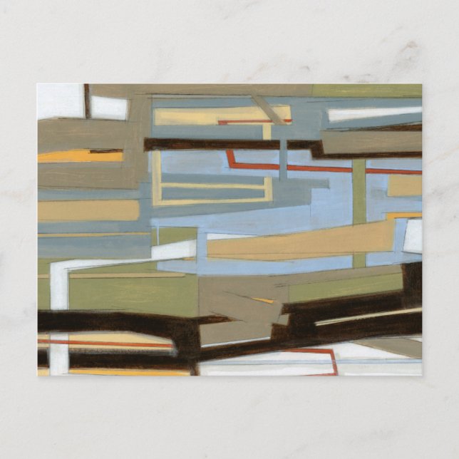 Postal Pintura moderna de libre expresión de Norman Wyatt (Anverso)