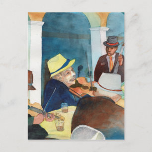 Postal Pintura musical "Vida de Música"