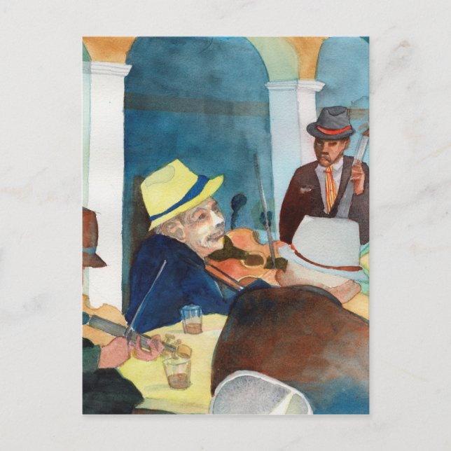 Postal Pintura musical "Vida de Música" (Anverso)