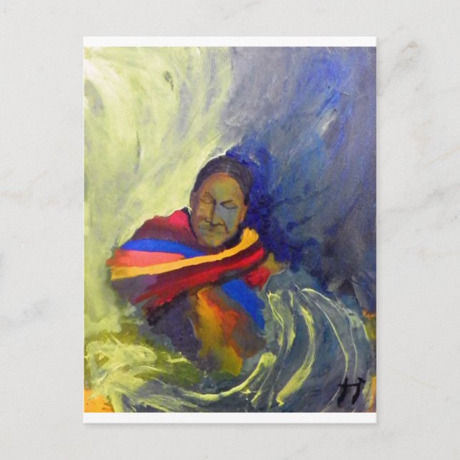 Postal pintura nativa (Anverso)