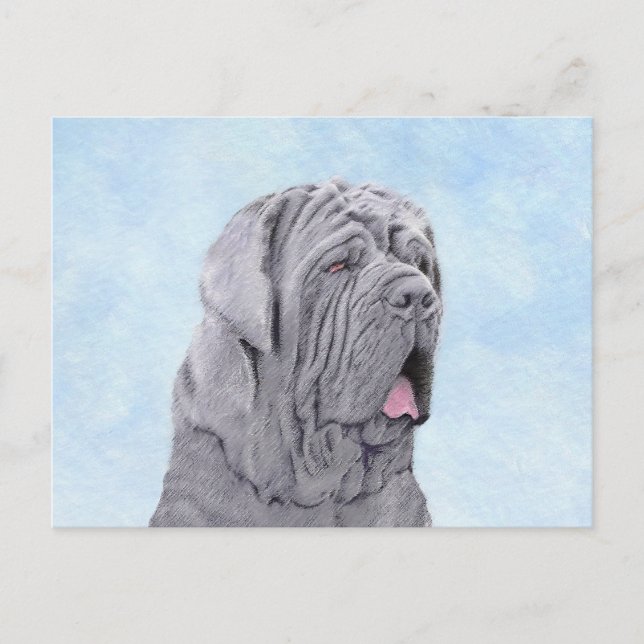 Postal Pintura Neopolitana de Mastiff - Arte Perro Origin (Anverso)