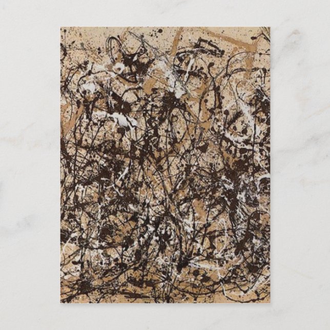 Postal Pintura original de enclavamiento de otoño (Anverso)