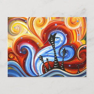 Postal Pintura original de Little Village MADART