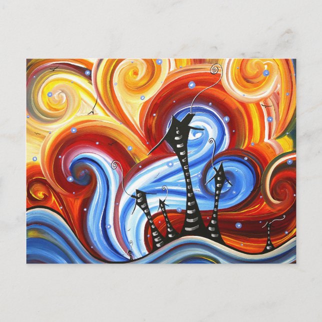 Postal Pintura original de Little Village MADART (Anverso)