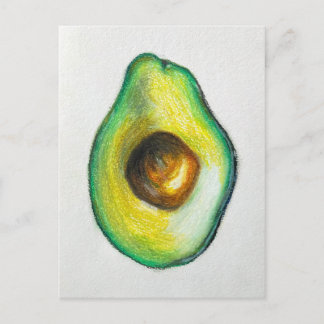 Postal Pintura original del pastel de aceite de aguacate