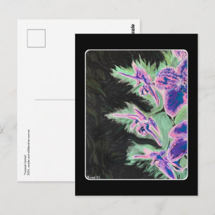Postal Pintura 'Orquídea Tropical' en una