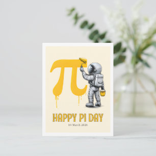 Postal Pintura personalizada de astronauta genial símbolo