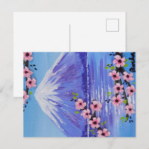 Postal Pintura personalizada de Fuji-san