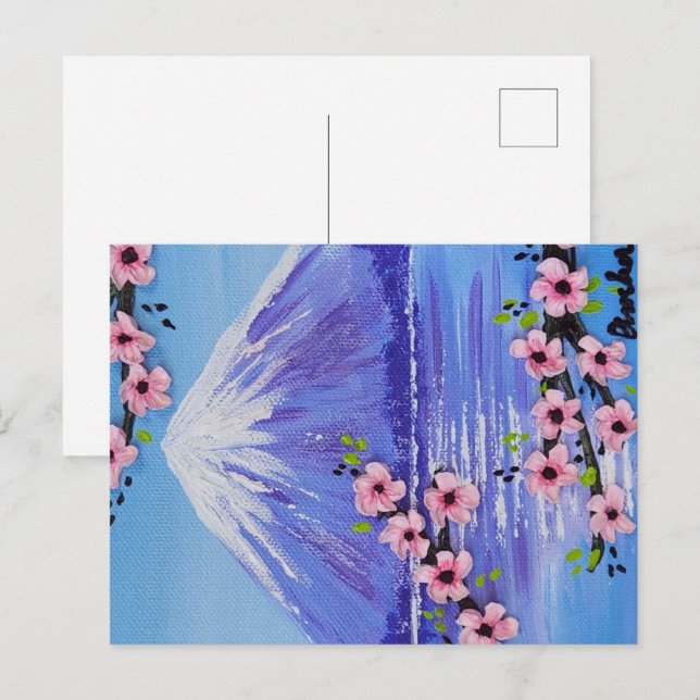 Postal Pintura personalizada de Fuji-san (Anverso / Reverso)