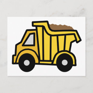 Postal Pintura personalizado con un camión de construcció