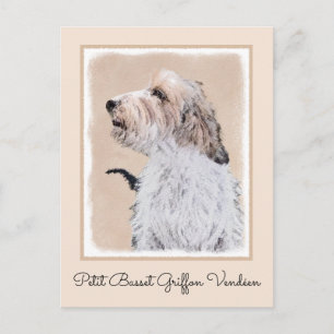 Postal Pintura Petit Basset Griffon Vendéen - Arte de per