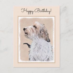 Postal Pintura Petit Basset Griffon Vendéen - Arte de per