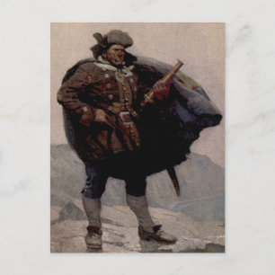 Postal Pintura pirata “Billy Bones” de NC Wyeth