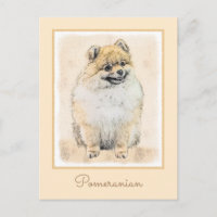 Pintura Pomerania (Naranja) - Arte Perro Original