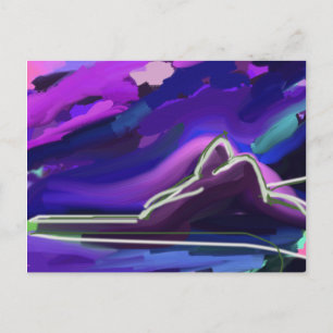 Postal Pintura púrpura de Ipanema Rio de Janeiro