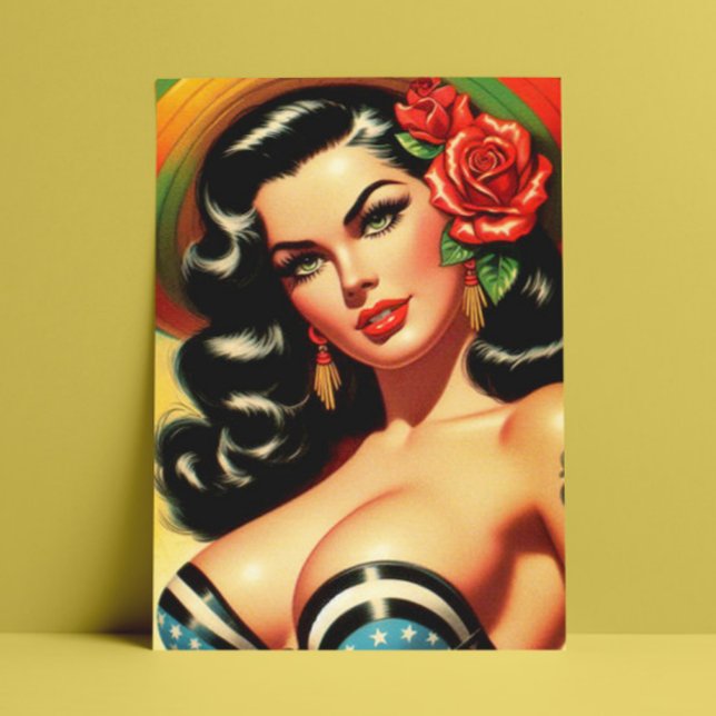 Postal Pintura retro-caliente (Subido por el creador)