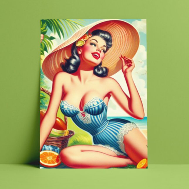Postal Pintura Retro Tropical Beach (Subido por el creador)