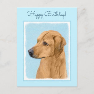 Postal Pintura Ridgeback Rhodesiana - Arte Perro Original