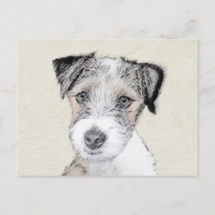 Postal Pintura Rusell Terrier - Arte Perro Original