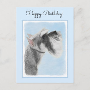 Postal Pintura Schnauzer (gigante, estándar) - Arte de pe