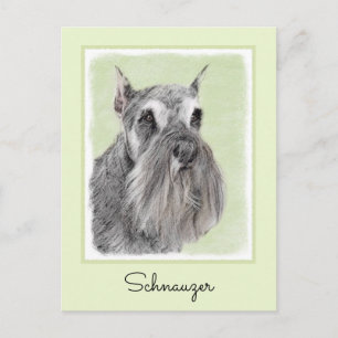Postal Pintura Schnauzer (gigante, estándar) - Arte de pe