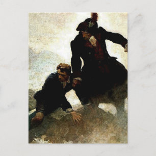 Postal Pintura “Secuestrado” de NC Wyeth