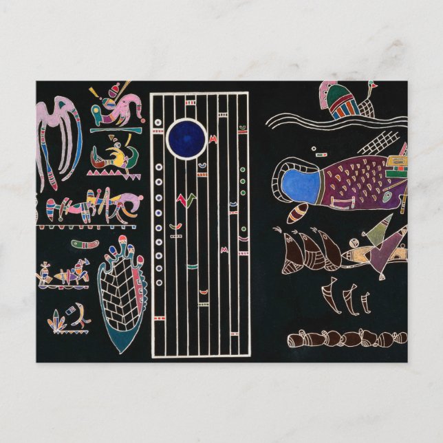 Postal Pintura sin terminar de Wassily Kandinsky (Anverso)