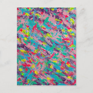 Postal Pintura sintética del arcoiris abstracta